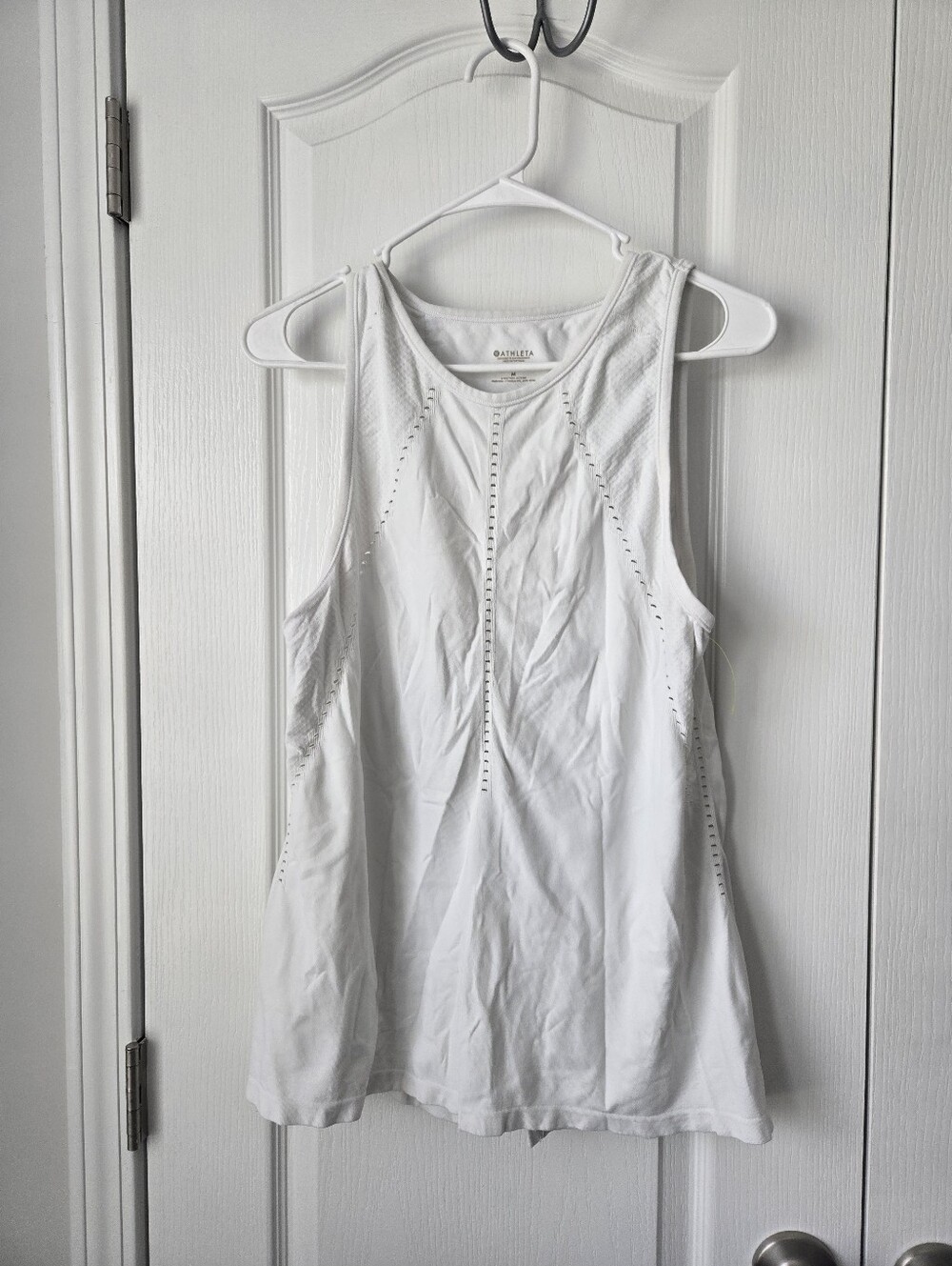 Athleta White Sleeveless Athletic Tank Top Size Medium